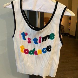 Cider Tank Top 'It's Time to Dance' - NWOT